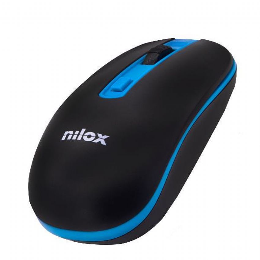 Nilox NXMOWI2003 Ratón Wireless 1000DPI Negro y Azul