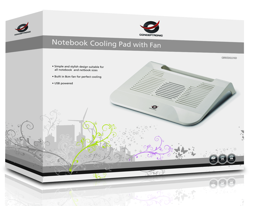 Notebook Cooler Pad Conceptronic CNBCOOLPAD imagen 3