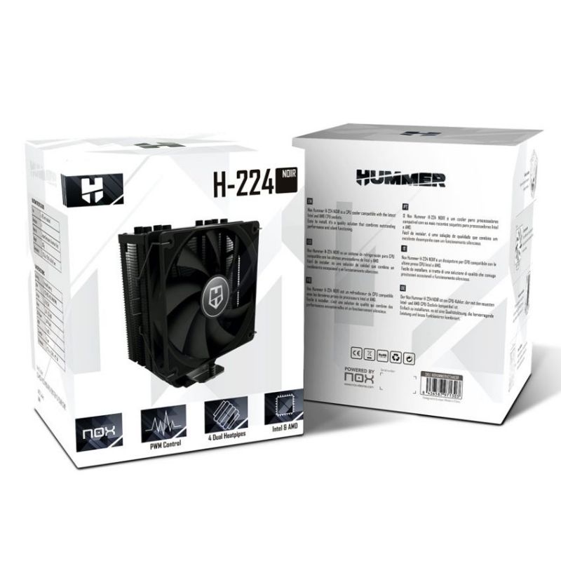Nox Hummer H-224 Noir Ventilador de CPU imagen 5