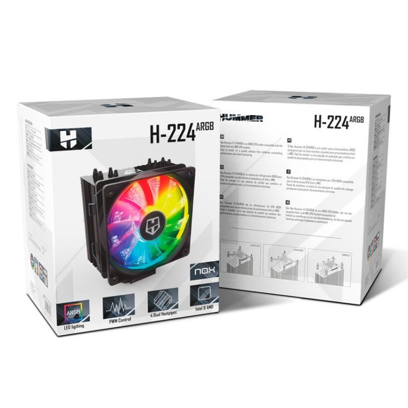 Nox Hummer H-224 Ventilador CPU ARGB imagen 5