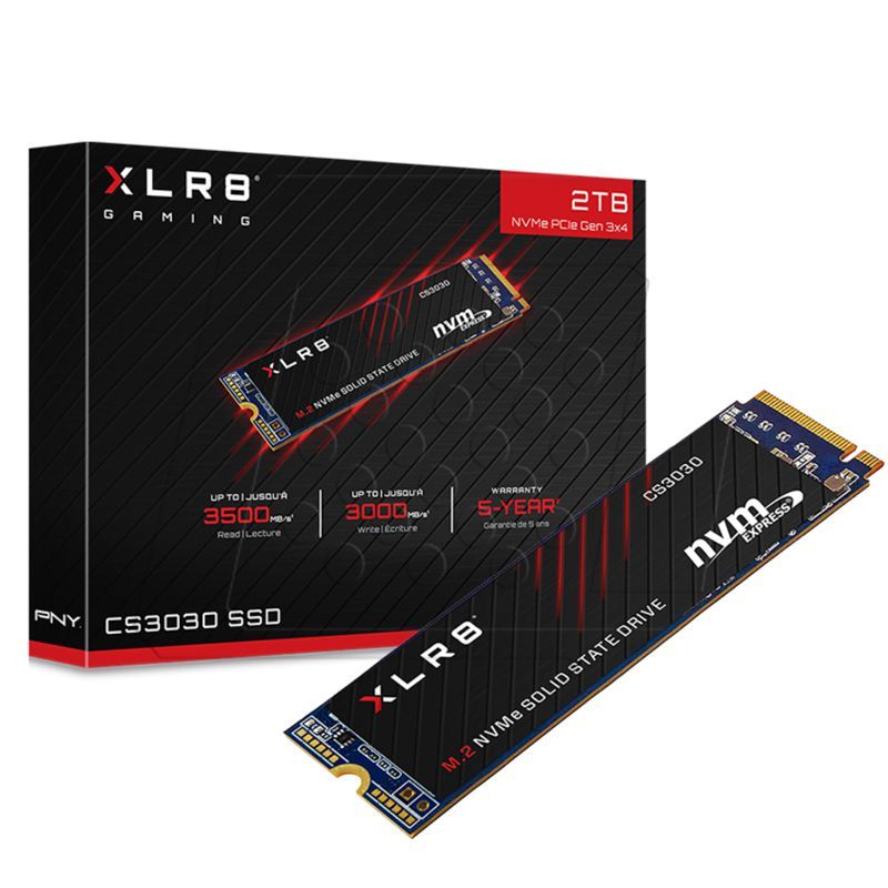 PNY XLR8 CS3030 M.2 PCI-E Gen3 2 TB NVMe 3D imagen 4