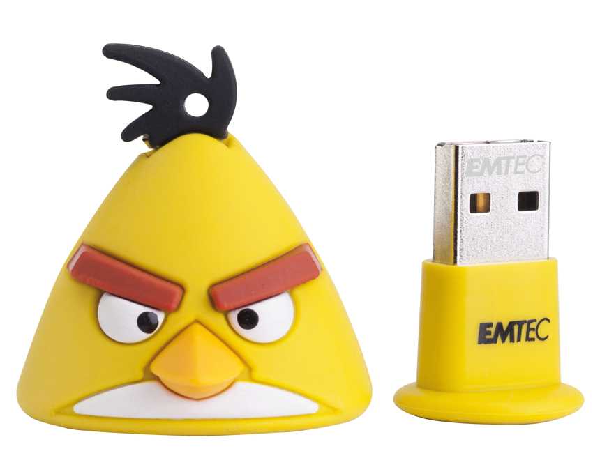 Pen Drive EMTEC 4 Gb. USB 2.0 ANGRY BIRDS AMARILLO imagen 2