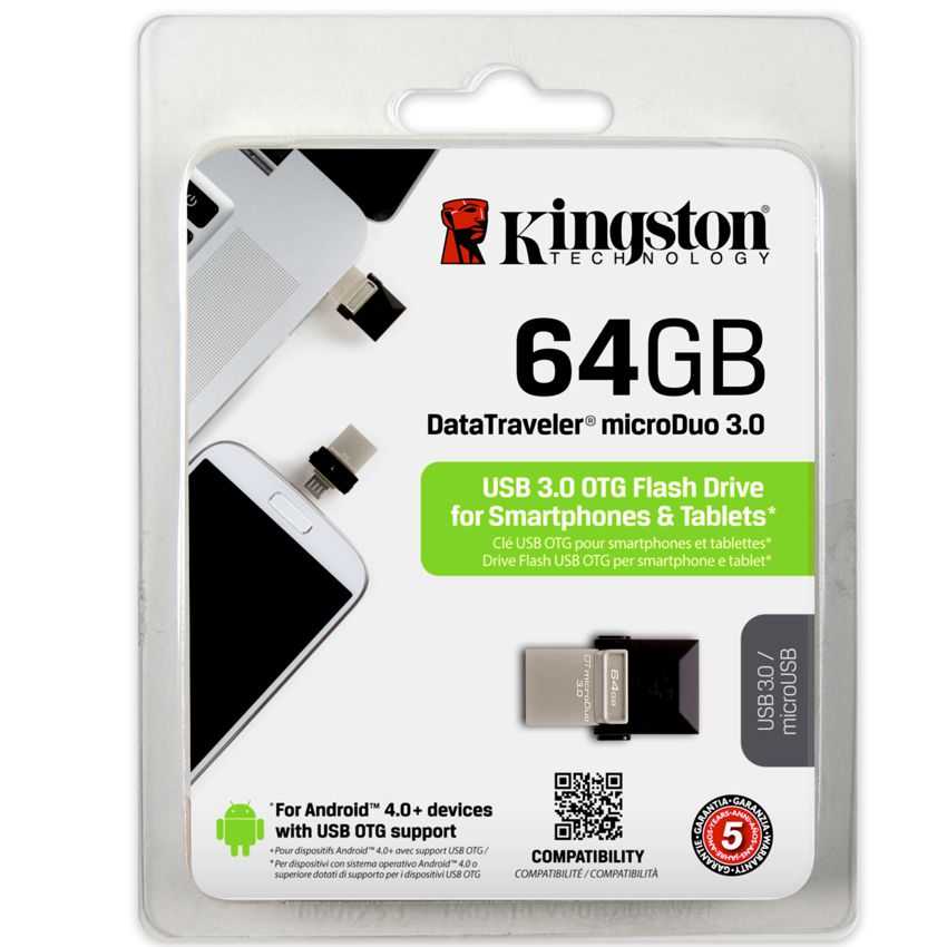 Pen Drive KINGSTON DataTraveler MicroDuo OTG 64 Gb. USB 3.0 DTDUO3/64GB imagen 5