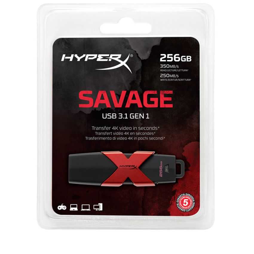 Pen Drive Kingston HyperX Savage 256Gb. USB 3.1/3.0 HXS3/256GB imagen 3