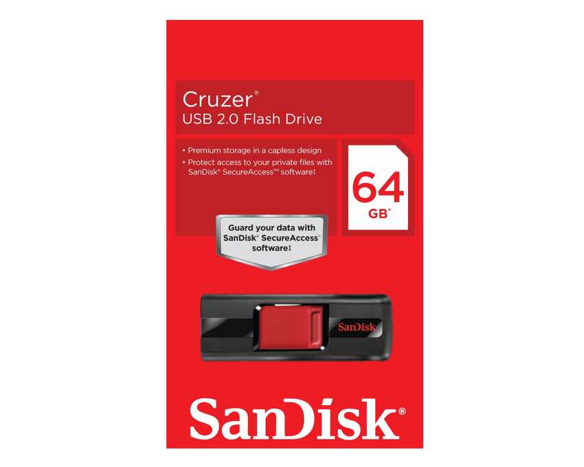 Pen Drive SANDISK 64 Gb. USB 2.0 Cruzer Glide imagen 2