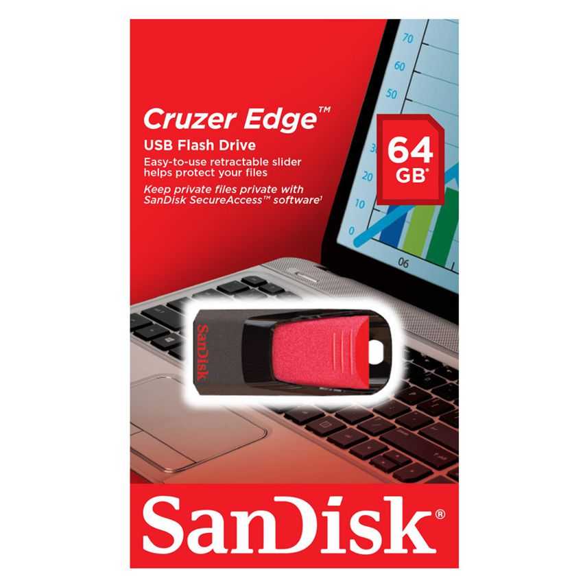 Pen Drive SANDISK 64 Gb. USB 2.0 Curzer Edge imagen 5