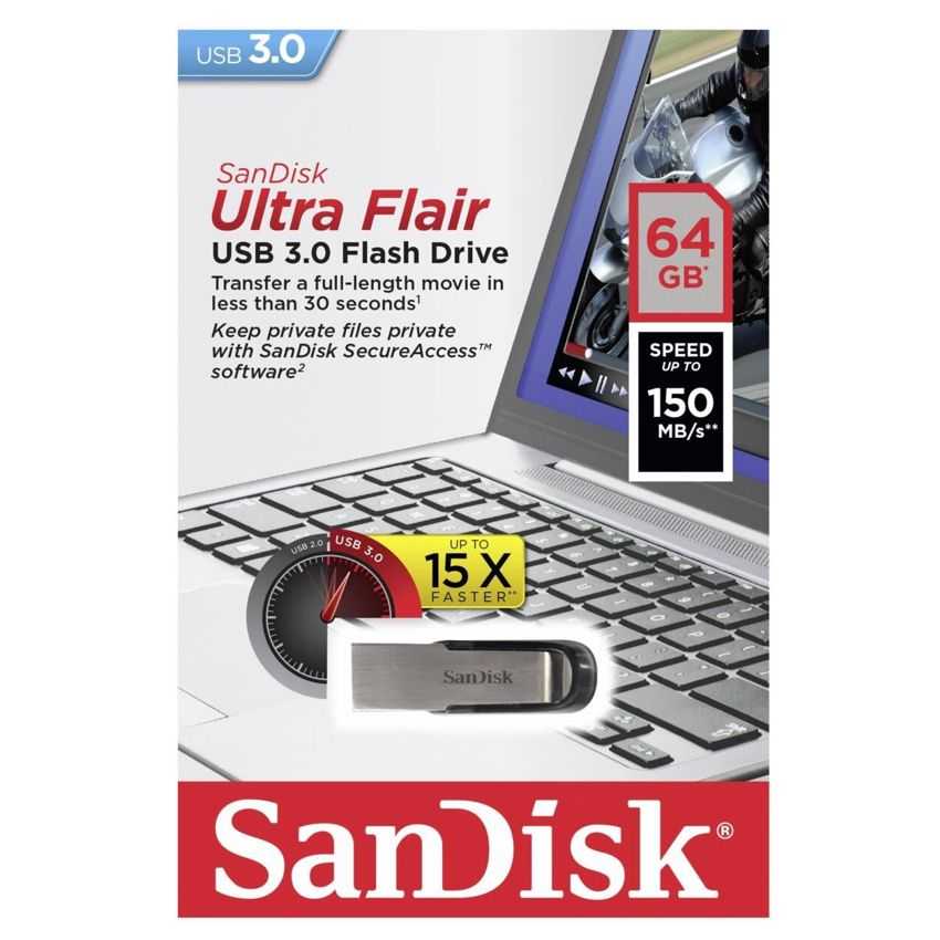Pen Drive SANDISK 64 Gb. USB 3.0 Ultra Flair imagen 3