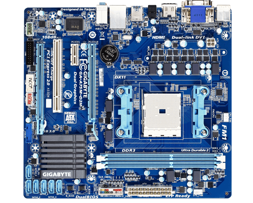 Placa Base Gigabyte GA-A75M-D2H