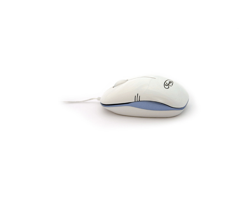 Raton Optico USB 3FREE MCM101/WB Blanco Azul imagen 2