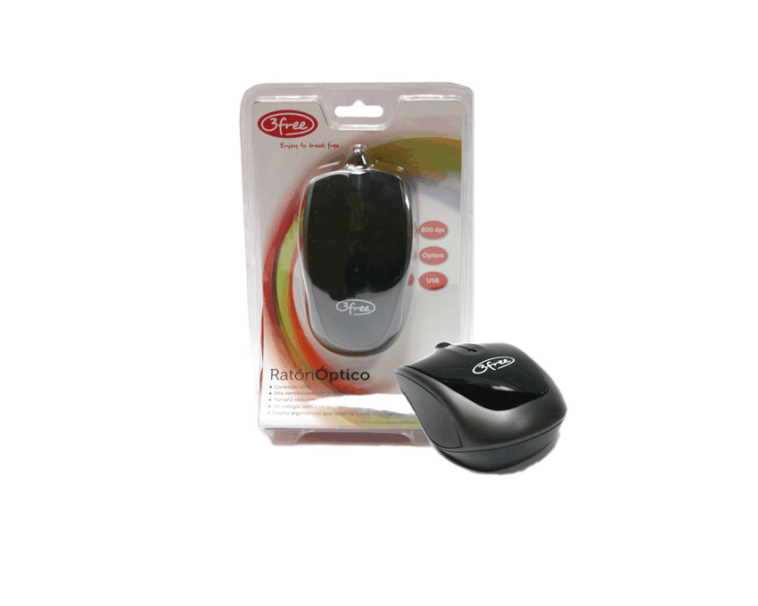 Raton Optico USB 3FREE MCN301 Negro