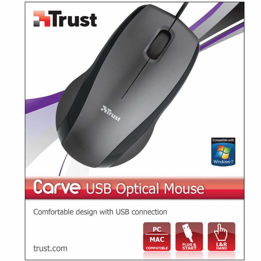 Raton Trust Carve Negro imagen 3
