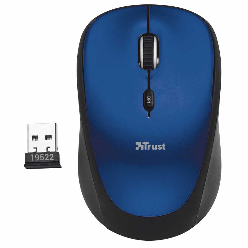 Raton Trust YVI Inalambrico Azul imagen 2