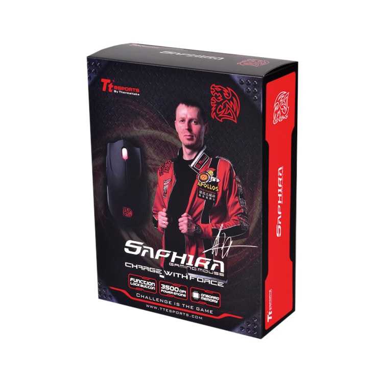 Ratón gaming Tt eSPORTS SAPHIRA White-Ra 3500Dpi  imagen 5