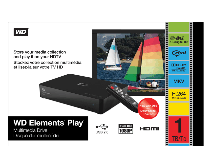 Reprodutor Western Digital Element Media Player  1 Tera  imagen 5