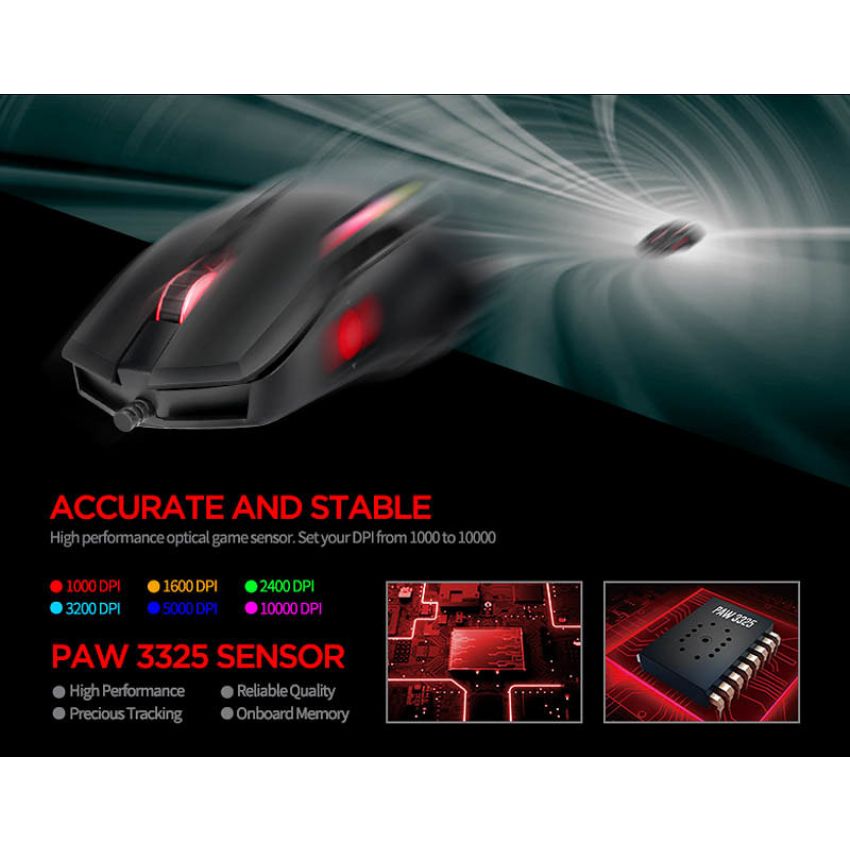 Scorpion C945 Ratón Gaming 10000DPI RGB imagen 9