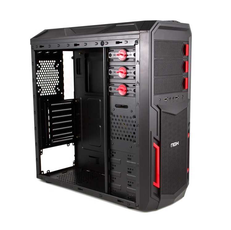 Semitorre ATX NOX NX-3 USB 3.0 LED Rojo imagen 2