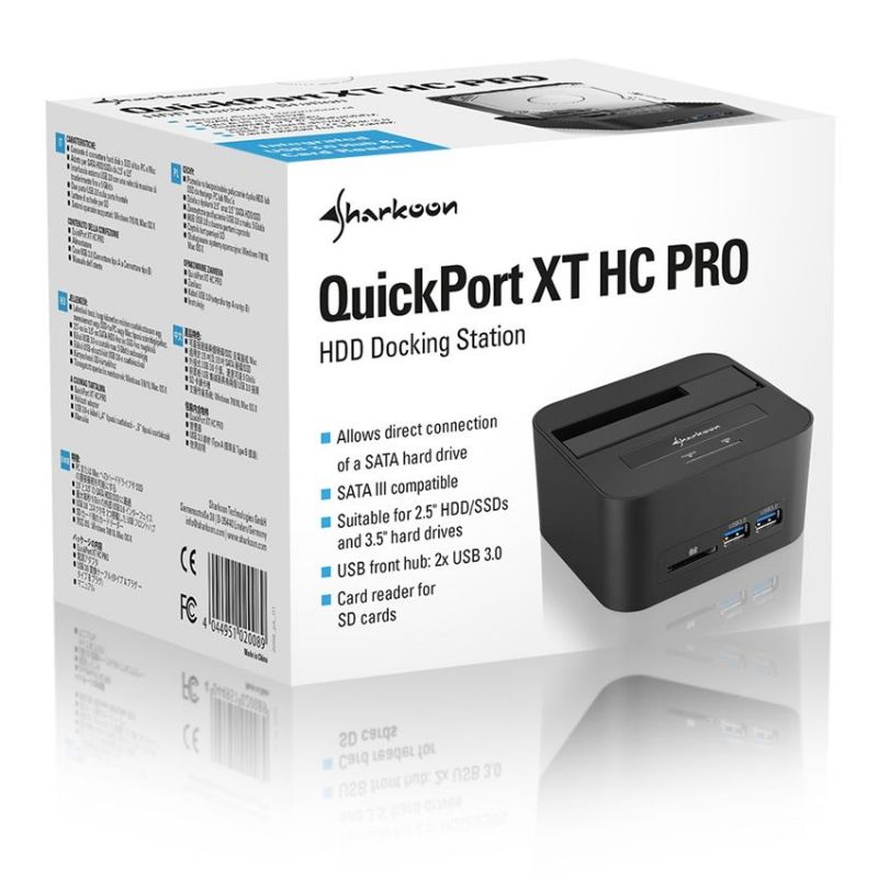 SharKoon Docking Station Quick Port XT HC Pro 2.5" 3.5" USB 3.0 imagen 5