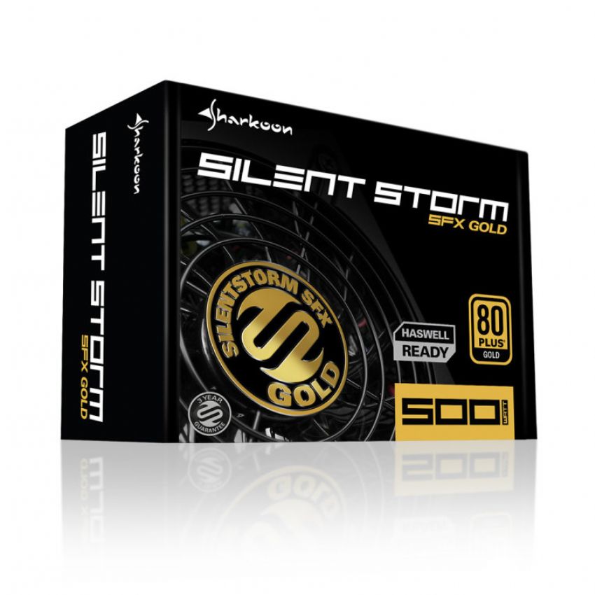 Sharkoon Fuente de Alimentación SFX SilentStorm 500 Wattios 80+ Gold Modular imagen 6