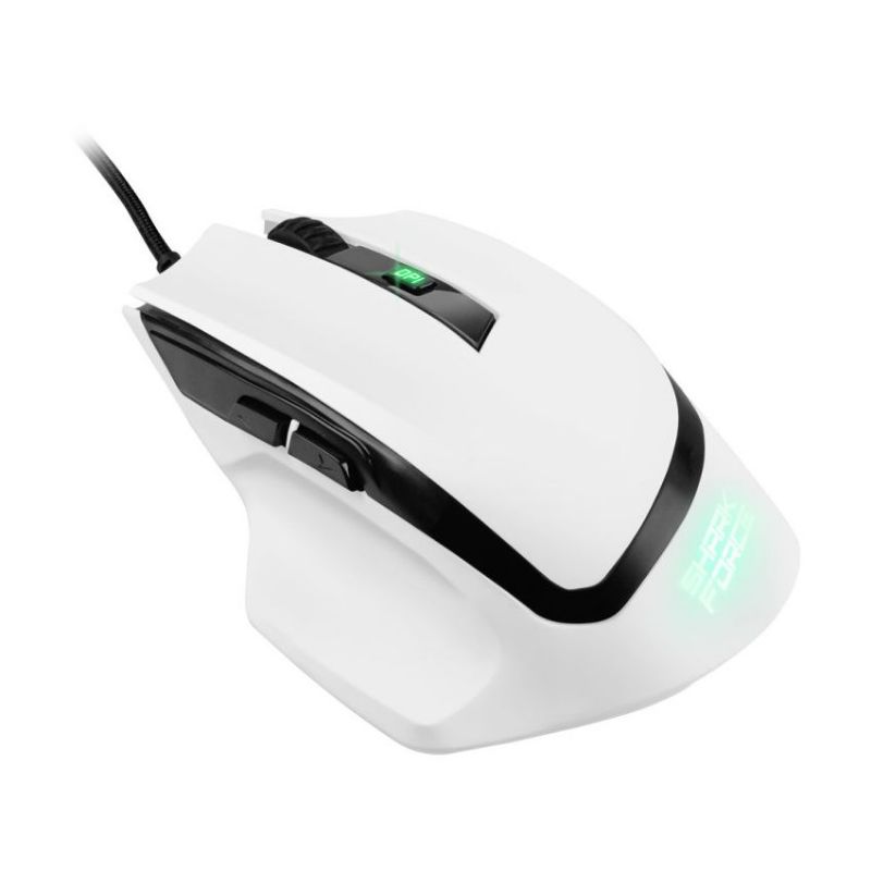 Sharkoon Shark Force II Ratón Gaming Blanco
