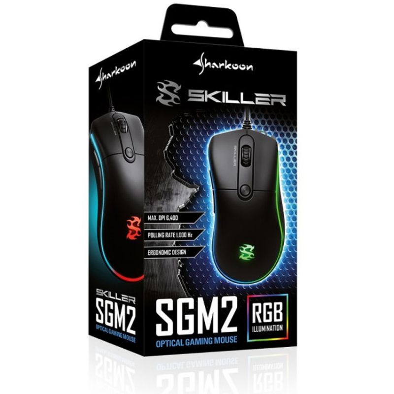 Sharkoon Skiller SGM2 Ratón Gaming RGB Negro imagen 5