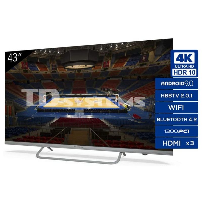 TD SYSTEMS K43DLX11US Televisor 43" Ultra HD 4K Smart TV Android TV Plata imagen 3