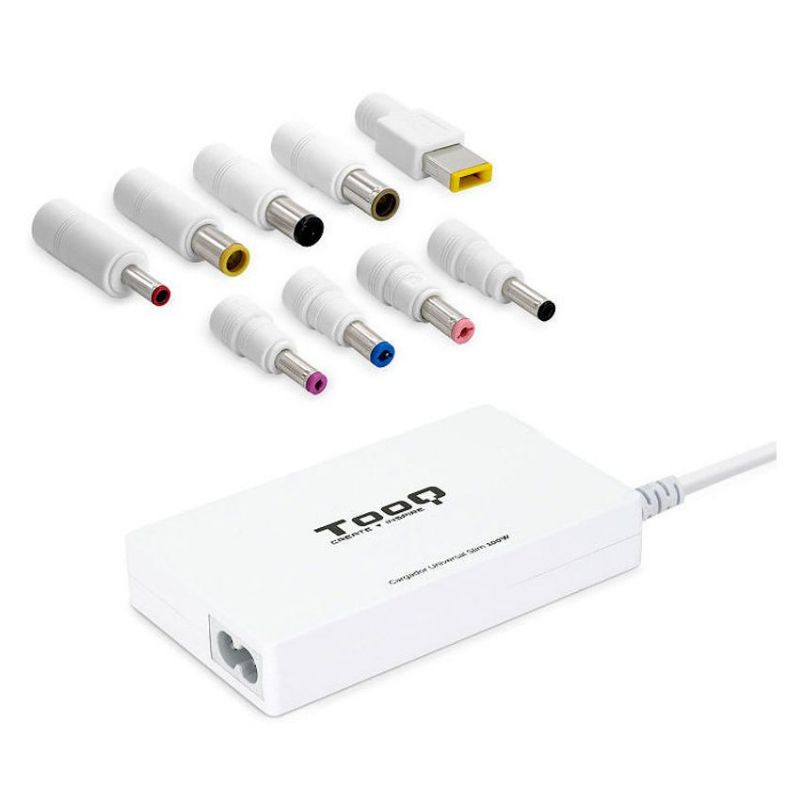 TOOQ TQLC-102BS02AT Cargador Universal Portátil Automatico Slim Blanco 9 Conectores 100W