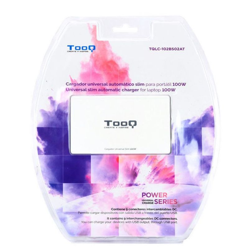 TOOQ TQLC-102BS02AT Cargador Universal Portátil Automatico Slim Blanco 9 Conectores 100W imagen 4