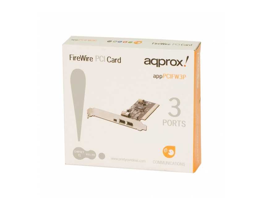 Tarjeta APPROX PCI 3 Puertos Firewire IEEE1394 APPPCIFW3PV2 imagen 4