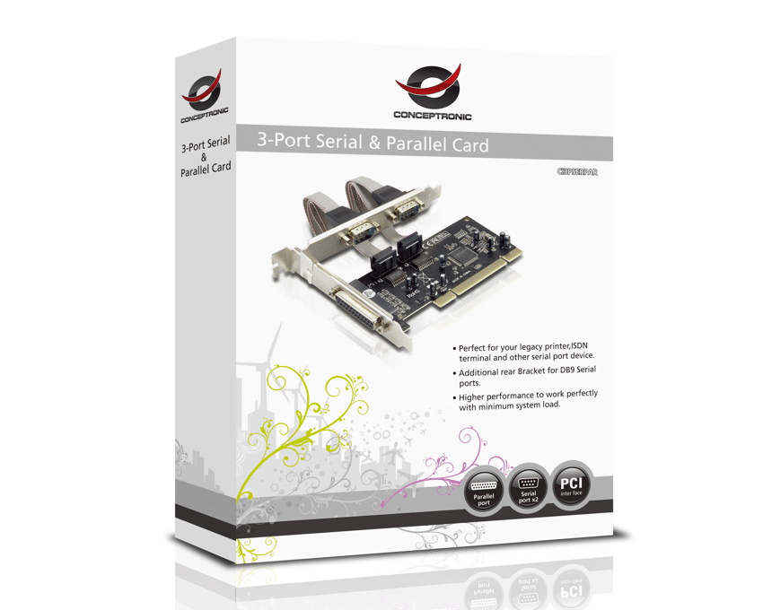 Tarjeta Conceptronic PCI 2 Puertos Serie y 1 Puerto Paralelo imagen 3