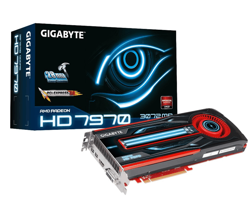 Tarjeta Gráfica Gigabyte PCI-E 3.0 ATI HD7970 3GB DVI HDMI DP(GV-R797D5-3GD)