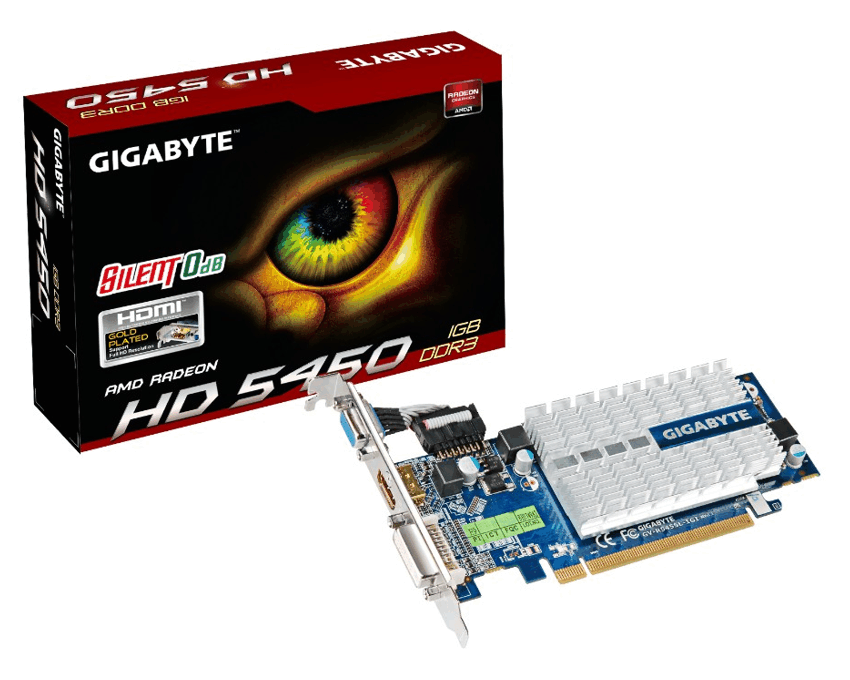 Tarjeta Gráfica Gigabyte PCI-E Radeon HD 5450 1GB. DDR3