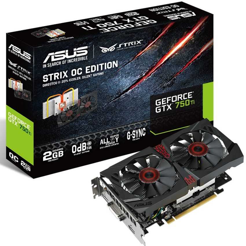 Tarjeta Grafica PCIE ASUS GeForce GTX750Ti OC 2GB DDR5