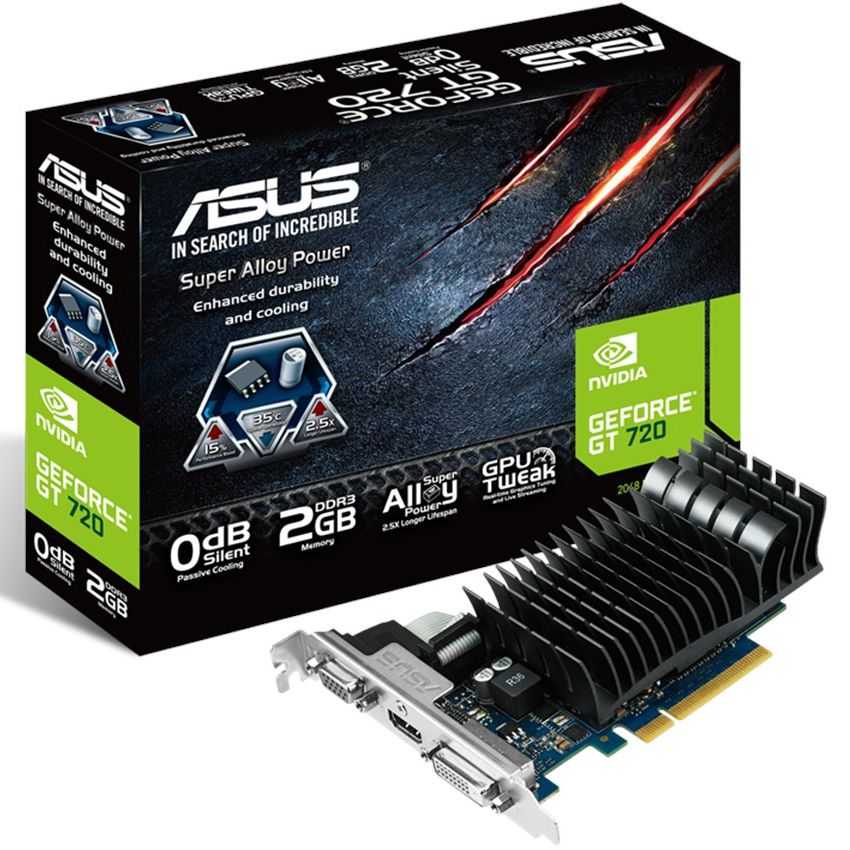 Tarjeta Grafica PCIE Asus GeForce GT720 2GB DDR3