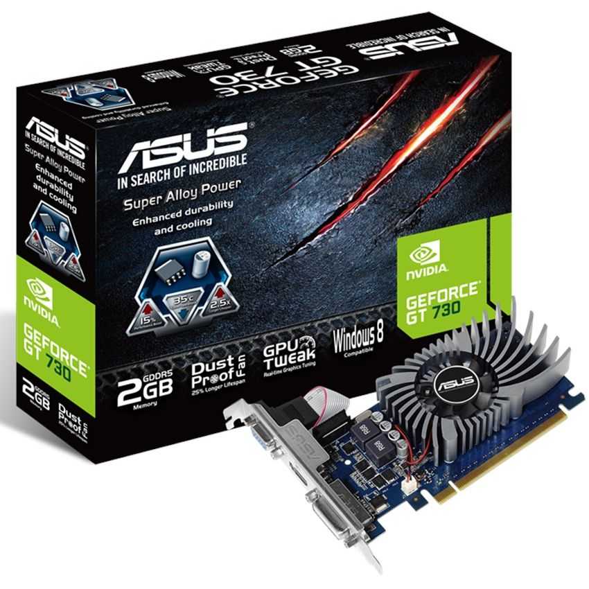 Tarjeta Grafica PCIE Asus GeForce GT730 2GB DDR5