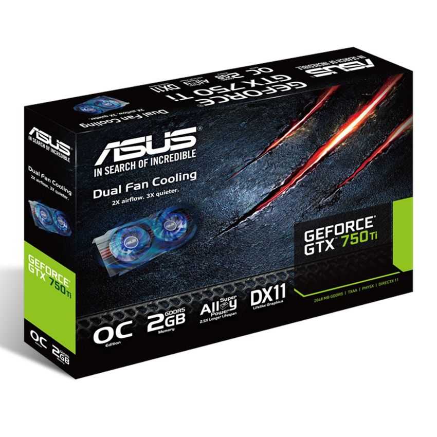 Tarjeta Grafica PCIE Asus GeForce GTX 750Ti 2GB DDR5 OC imagen 4