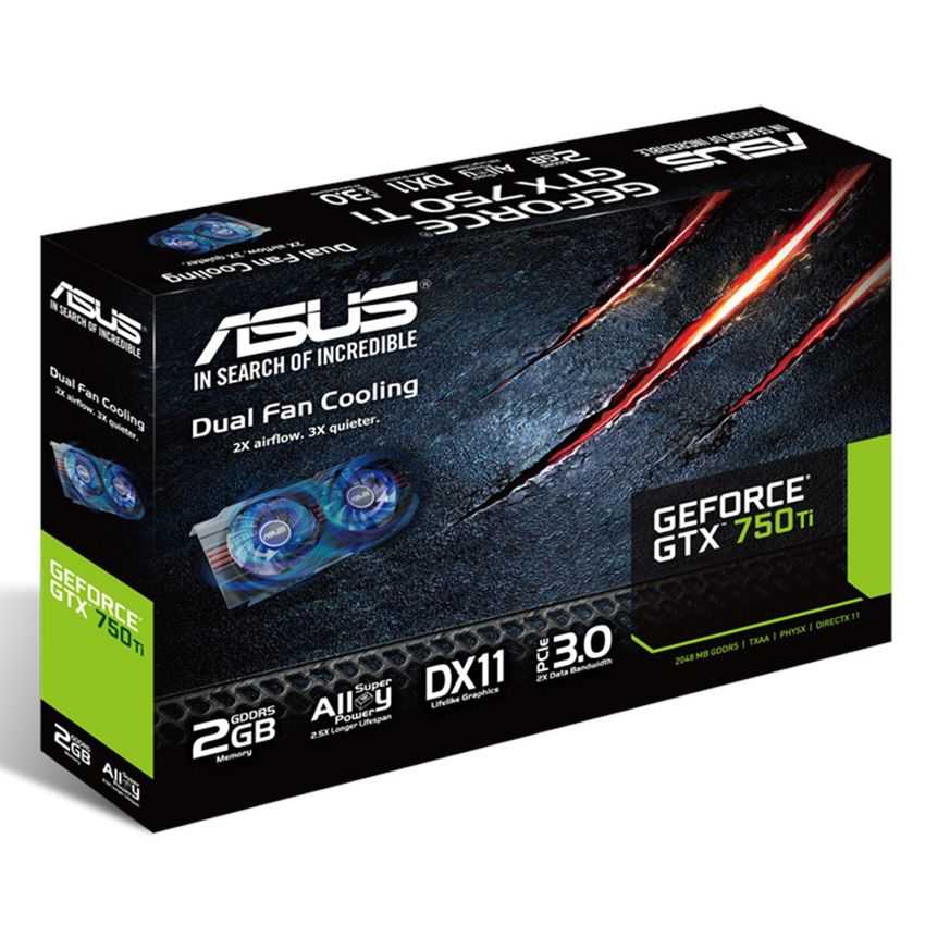 Tarjeta Grafica PCIE Asus GeForce GTX 750Ti 2GB DDR5 imagen 2
