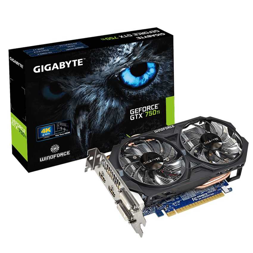 Tarjeta Grafica PCIE Gigabyte GeForce GTX750Ti OC 2GB DDR5