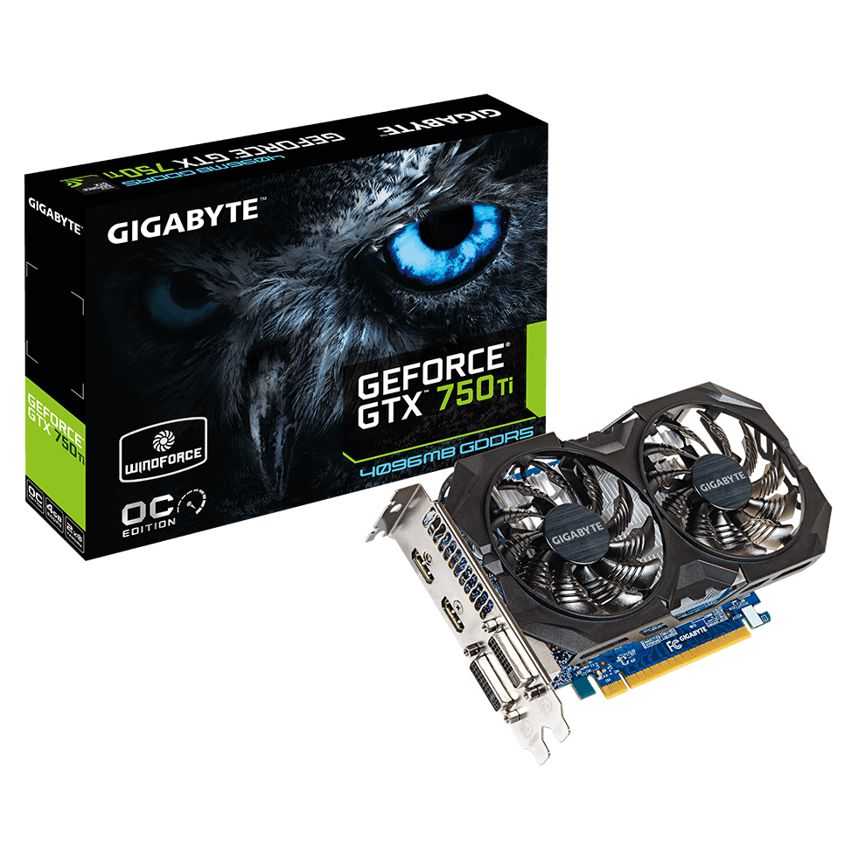 Tarjeta Grafica PCIE Gigabyte GeForce GTX750Ti OC 4GB DDR5