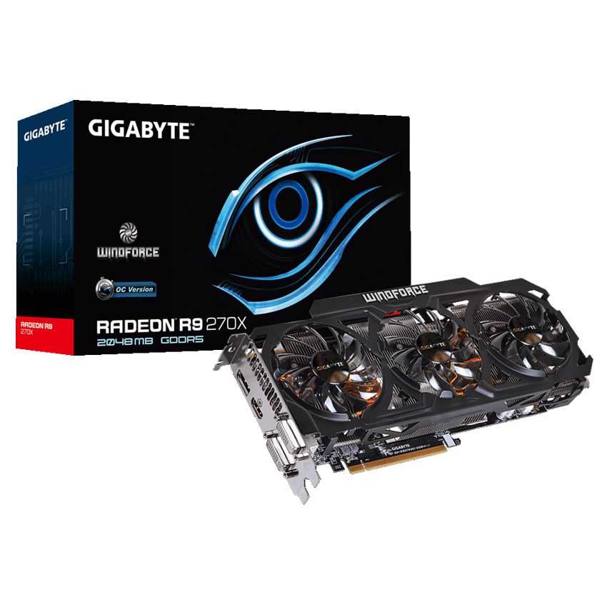 Tarjeta Grafica PCIE Gigabyte Radeon R9 270X 2GB DDR5