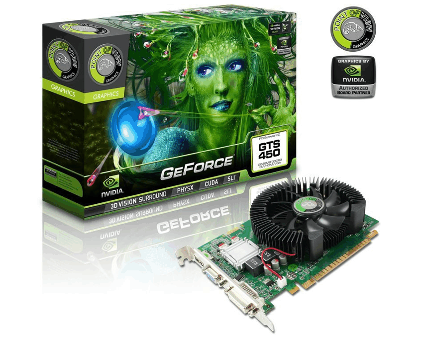 Tarjeta Grafica Point of View PCI-E GTS-450 1GB DDR3