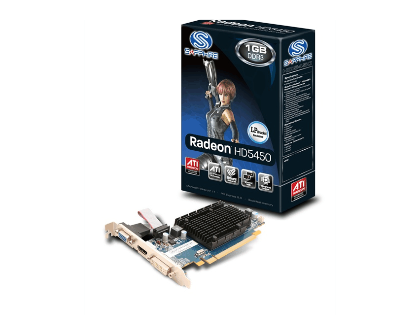 Tarjeta Grafica Sapphire PCI-E HD5450 1GB DDR3 PCI-E HDMI / DVI-I / VGA imagen 2