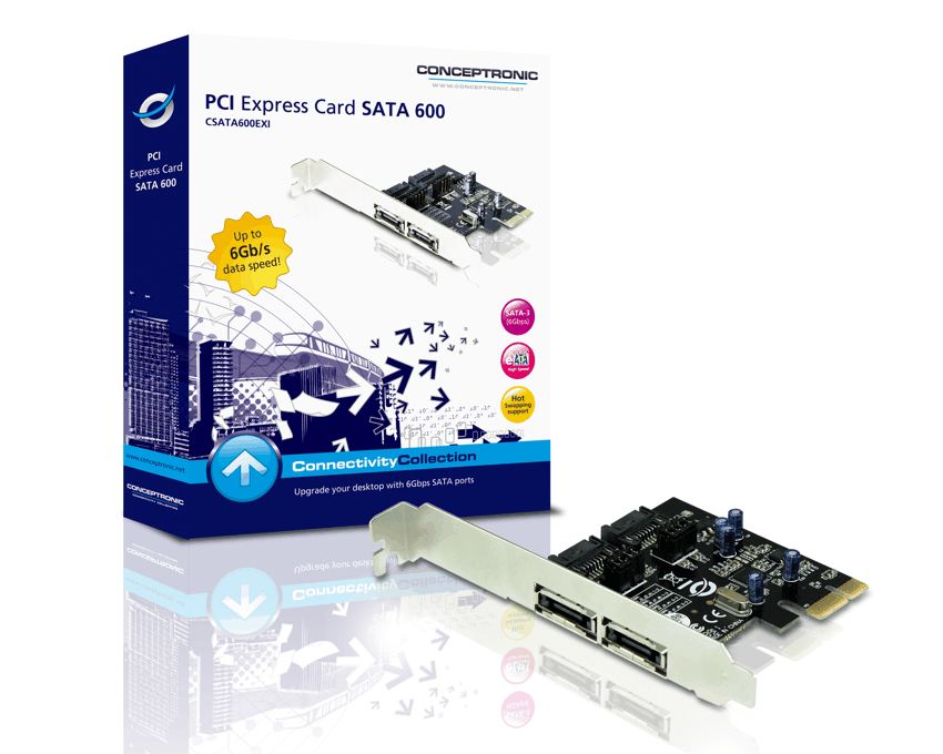 Tarjeta PCI-Express Conceptronic 2 Sata + 2 Esata CSATA600EXI imagen 2