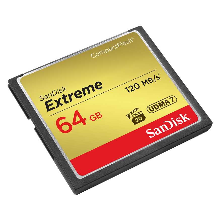 Tarjeta de Memoria Compact Flash Sandisk Extreme 64GB SDCFXSB-064G-G46