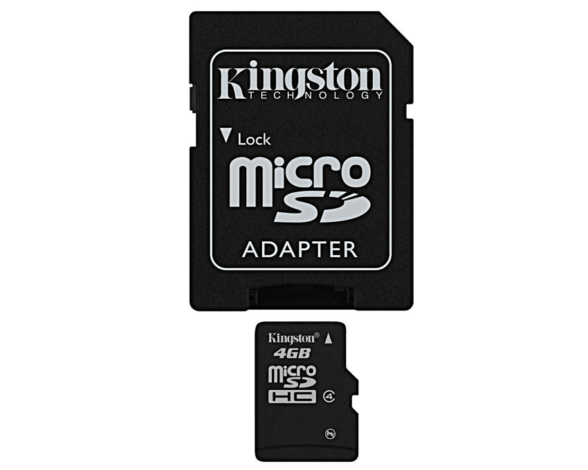 Tarjeta de Memoria Micro SD Kingston 4Gb. 1 Adaptador SD