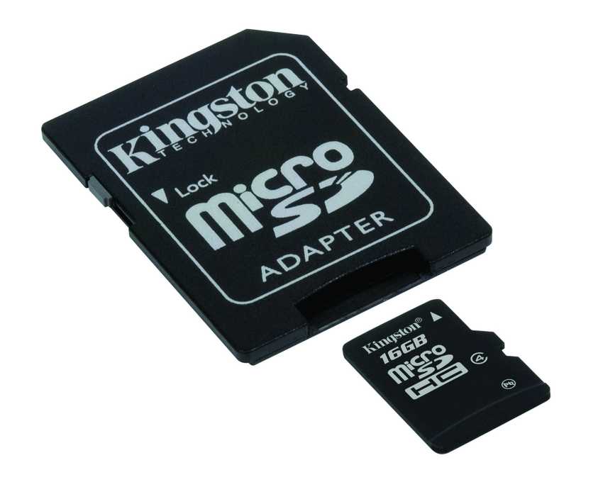 Tarjeta de Memoria MicroSD Kingston 16 Gb. (Adapt. SD)