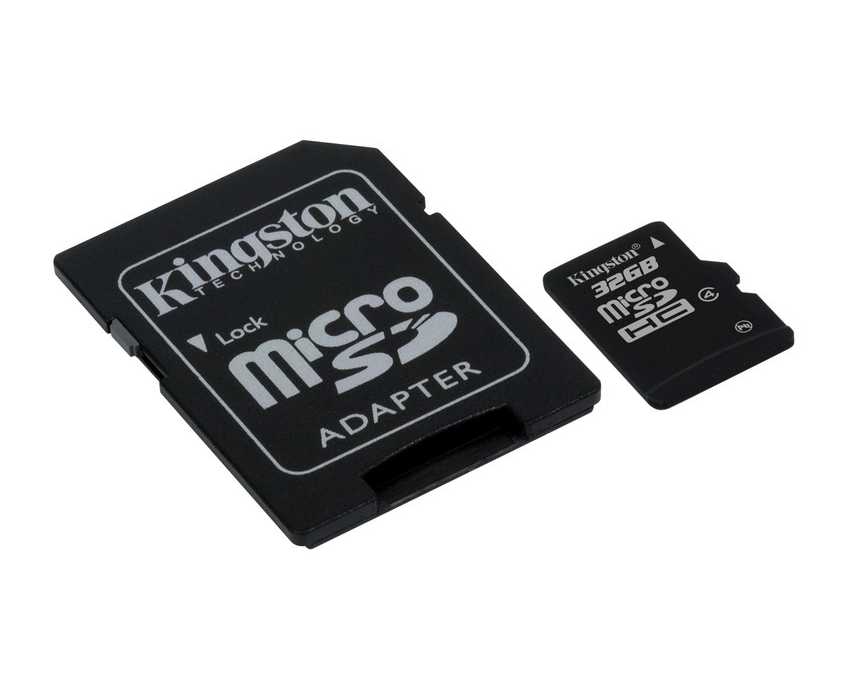 Tarjeta de Memoria MicroSD Kingston 32Gb. (Adapt. SD) Clase 4
