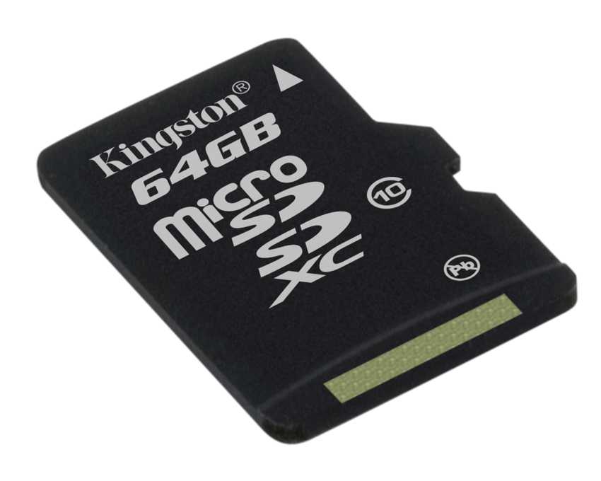 Tarjeta de Memoria MicroSD Kingston 64 Gb. Clase 10