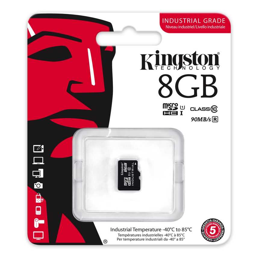 Tarjeta de Memoria MicroSD Kingston 8GB Clase 10 Industrial SDCIT/8GBSP imagen 3