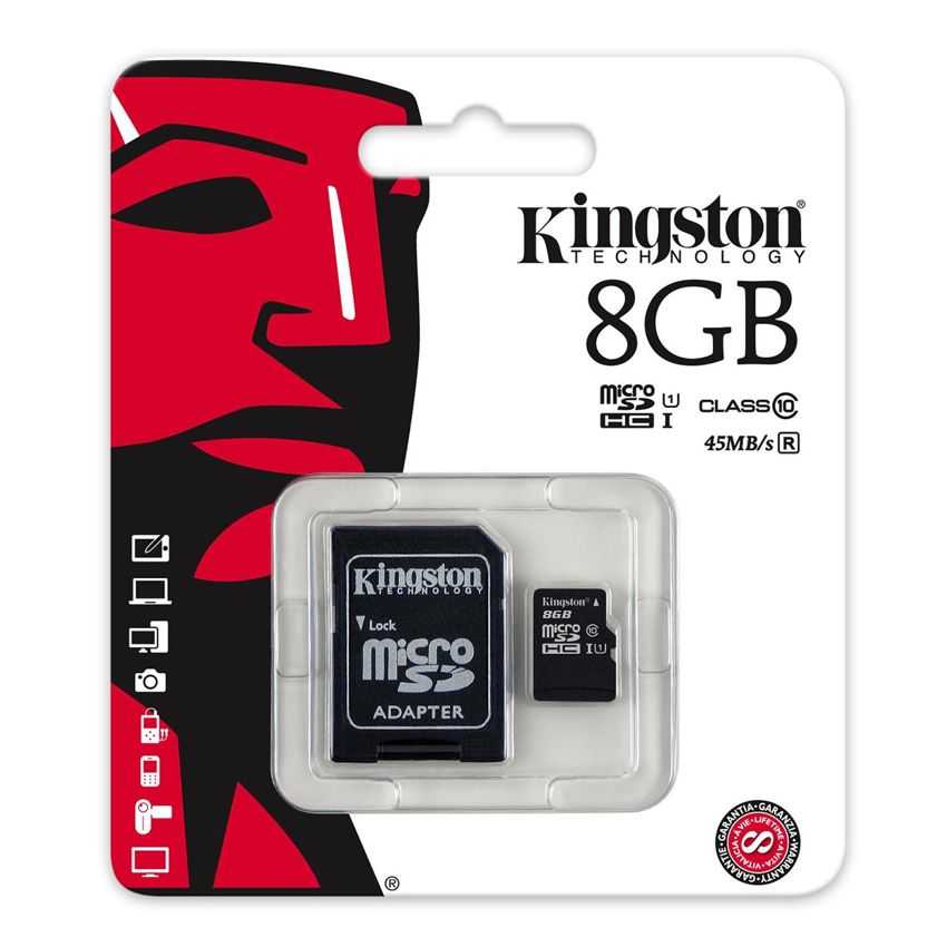 Tarjeta de Memoria MicroSD Kingston 8GB Clase 10 UHS-I SDC10G2/8GB imagen 4