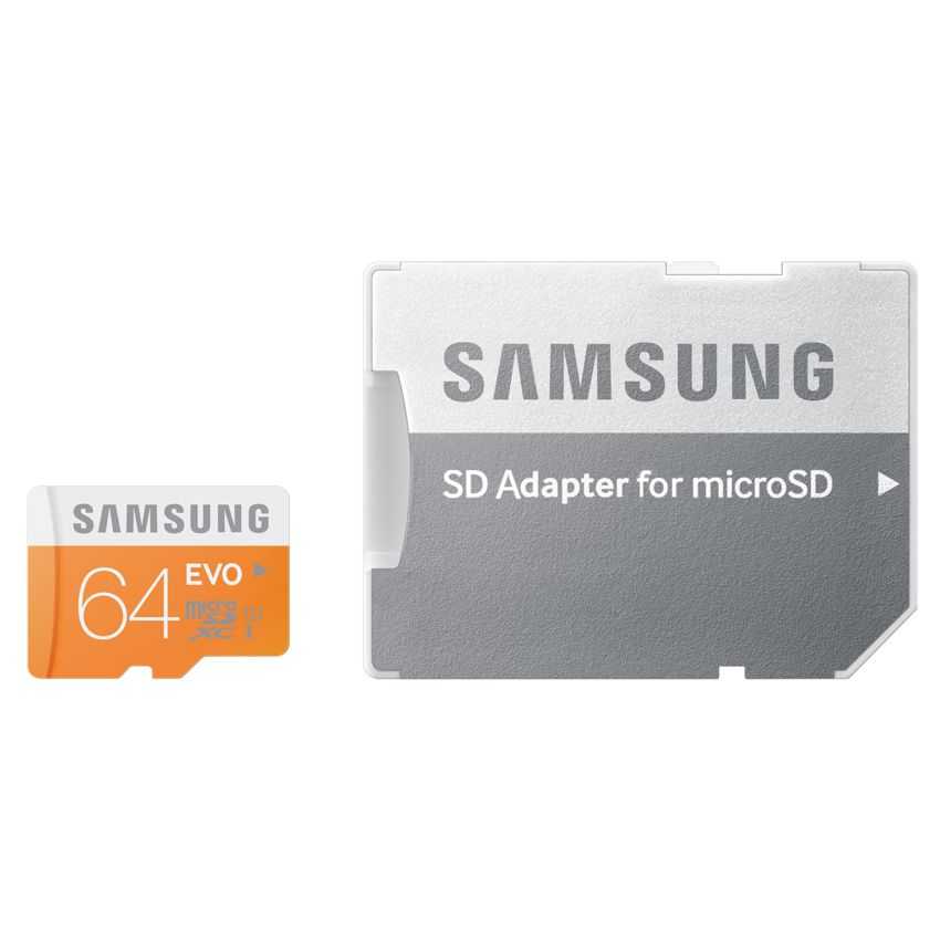 Tarjeta de Memoria MicroSD Samsung 64Gb. Clase 10 con Adaptador SD MB-MP64DA/EU